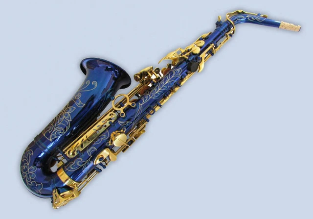 Cheap 2016 new brand Drop E alto saxophone blue gold sound distinction high-grade sacks high quality