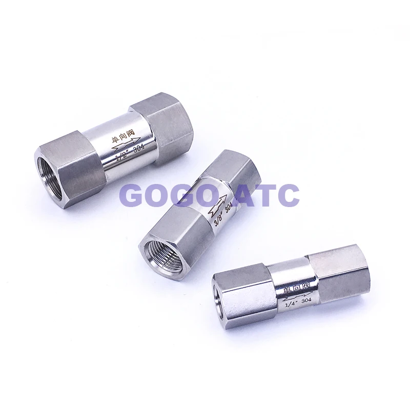 GOGO Combined Modular Check Valve 1/4 SS304 Stainless Steel Grinding one-Way Separate Check Valve