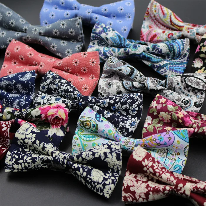 Japan cotton printed secret garden series Japanese general bow tie and