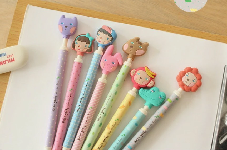 Venta caliente. Estilo casual kawaii moda animal serie coreana dulce bolígrafo. Gif pluma. Nueva llegada papelería|Bolígrafos de gel| -