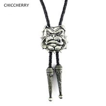 Античный Серебряный 3D бульдог Западный ковбойский галстук «боло» для мужчин ручной работы Rodeo Bola Tie Corbatas Para Hombre мужские аксессуары Подарки