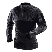 Kryptek Typhon Camo Army Military Tactical Shirt Men Camouflage Quick Dry Hiking T Shirt Outdoor Hunting Combat Shirts