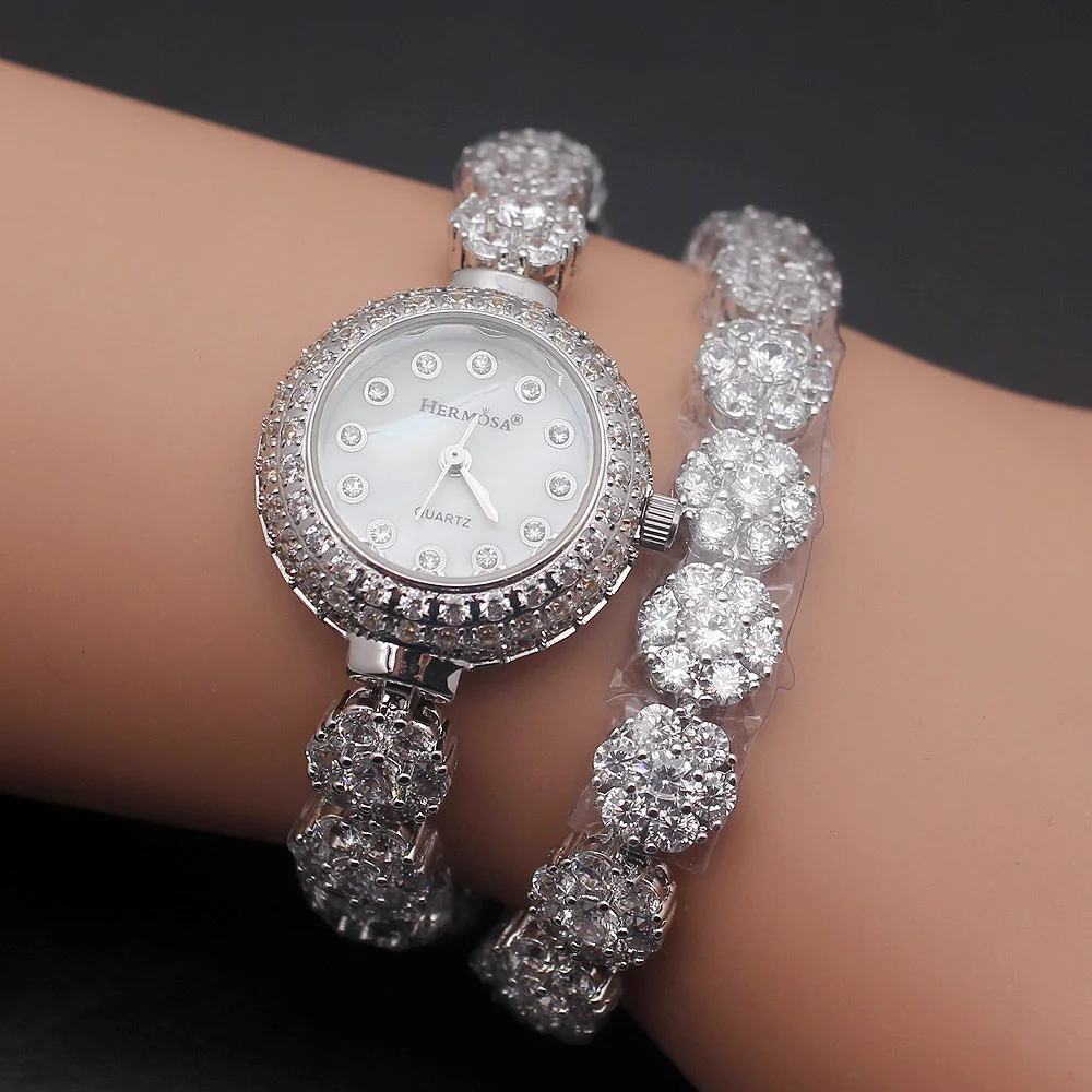 

Hermosa jewelry Round Watch Whitez Fashion Wristwatch Female Long section Bracelets 7.5 inch