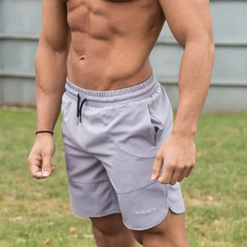 

Summer Mens Run Jogging Shorts Gym Fitness Bodybuilding Workout Sports Sportswear Male Short Pants Knee Length Beach Sweatpants