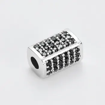

8pcs/lot 2019 new lightweight brass micro set zircon rectangular tube bead eyelet spacing beads for men and women trend pendant