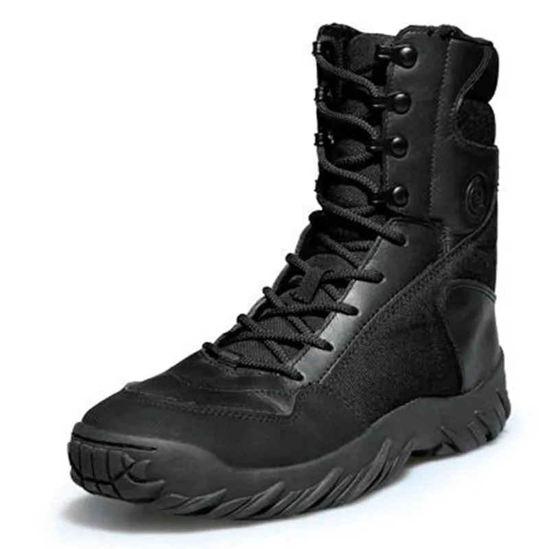 Открытый США Армия Военные тактические ботинки Горные охотничьи альпинистские ботинки легкая дышащая обувь - Цвет: Черный