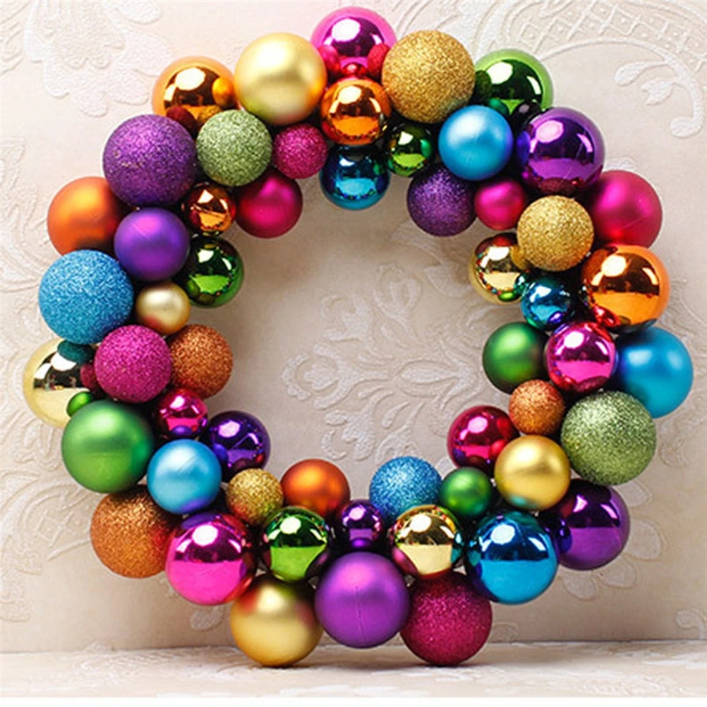 christmas wreath ball ornaments shatterproof front door window hanging xmas decoration for holiday event indoor outdoor use in photobooth props from home - Outdoor Christmas Ball Ornaments christmas wreath ball ornaments shatterproof front door window hanging xmas decoration for holiday event indoor outdoor use in photobooth props from home - Outdoor Christmas Ball Ornaments