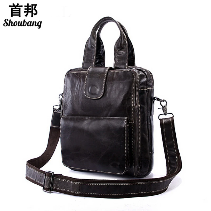 

Men Bag Fashion Cowhide Genuine Leather Bag Laptop Briefcases Male Crosssbody Bags Leather Handbags Men Messenger Bags