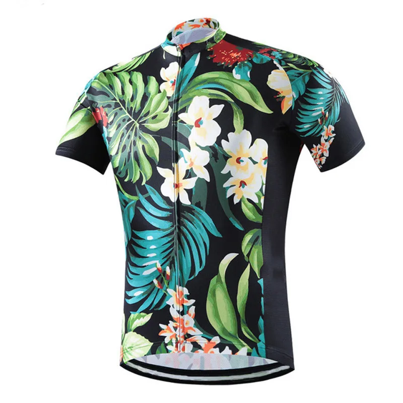 Hirbgod Велоспорт Джерси мужская с коротким рукавом в стиле ретро Велоспорт Джерси плотная трапециевидная футболка с цветочным принтом велосипедная одежда, STYZ010