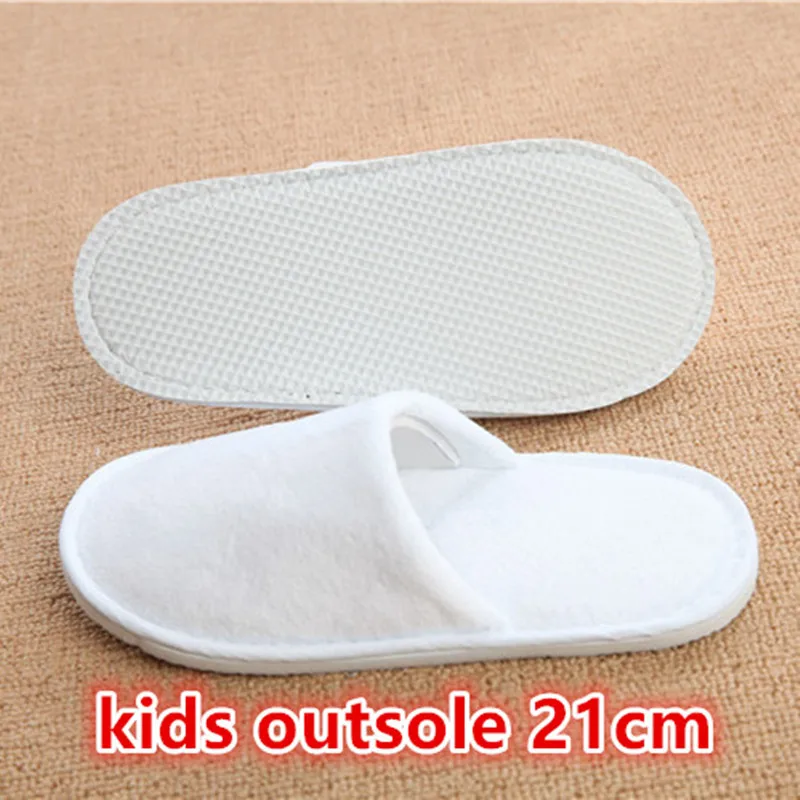 childrens white spa slippers