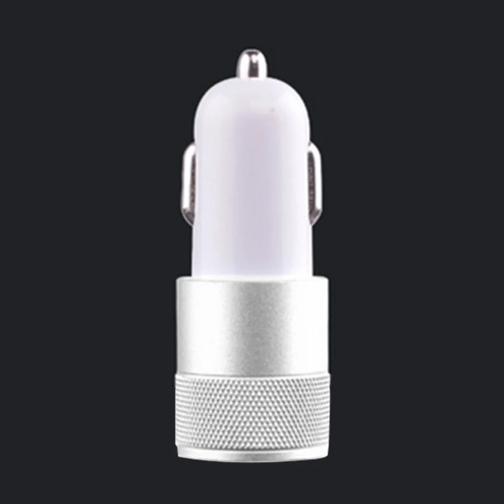

Dual USB Interface Car Charger Kit 2.1A/1A Alloy Charger Car Cigarette Lighter Type Charger For Tablet PC Mobile Phone