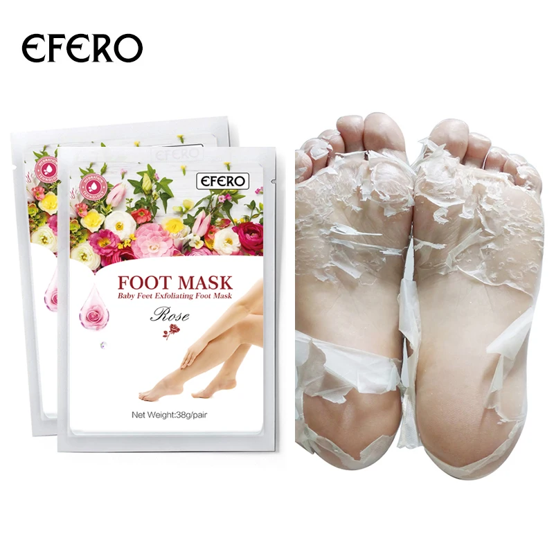 EFERO 1pack Exfoliating Foot Mask Peeling Socks For Pedicure Baby Feet