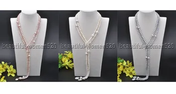 

X0114 Coin & Round & Edison KESHI REBORN PEARL NECKLACE 50inch