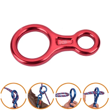 

8 Aluminum 35KN Rescue Gear Equipment Abseiling Ring Mountaineering Rappel Rock Climbing Gear Belay Descender Figure