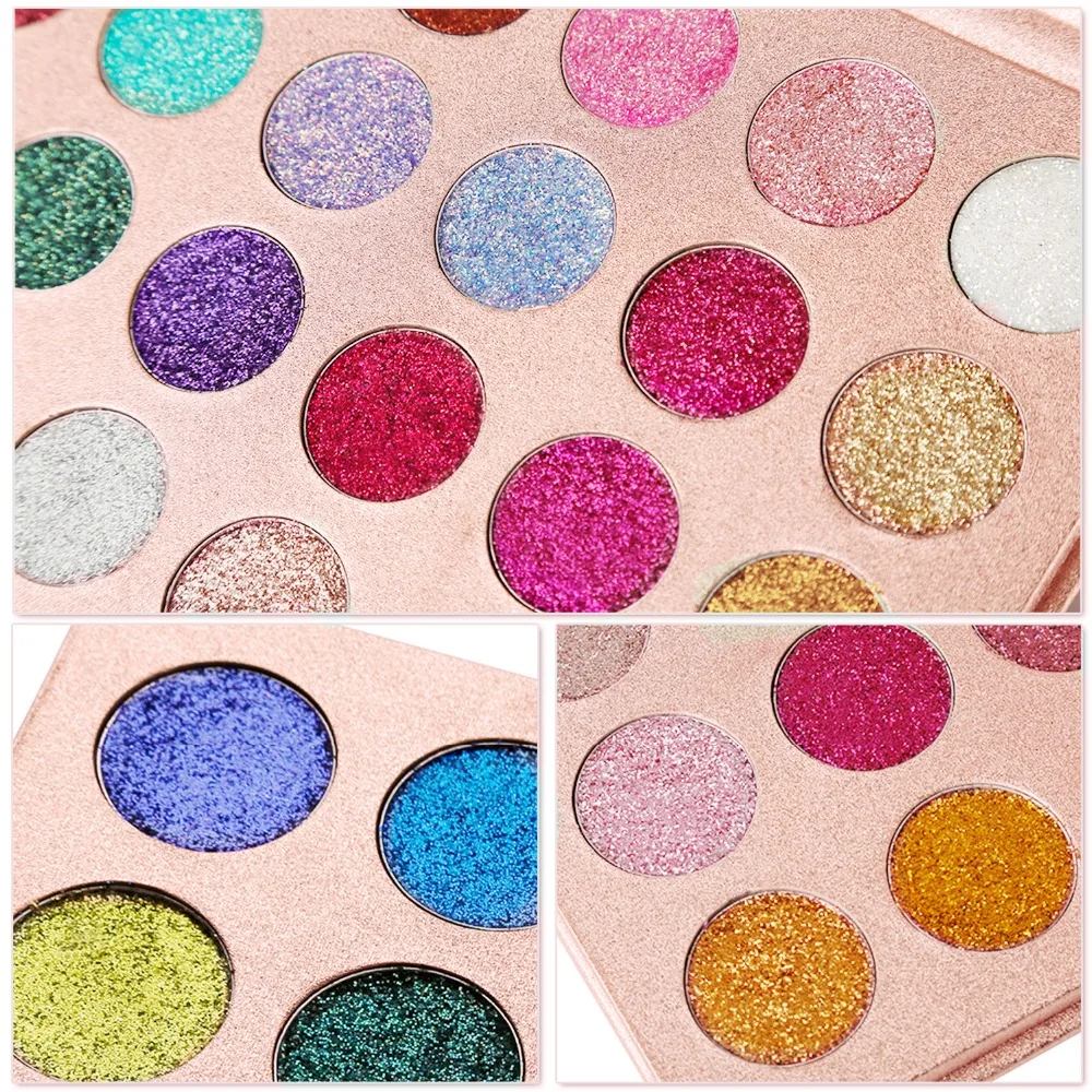 Kaufen DE LANCI 24 Farben Glitter Lidschatten Pallete Marke Schönheit Kosmetik Diamant Gedrückt Glitter Lidschatten Pigment bilden Palette