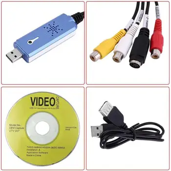 

2.0 USB Converter Audio Video Capture Grabber Adapter for Win/XP/7/8/10 PAL Wire