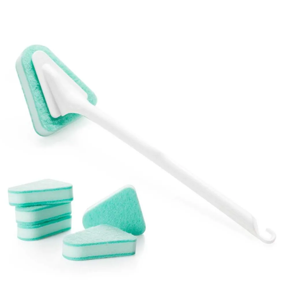 Long Handle Multifunctional Triangular Sponge Brush Usuful Brush/5 Pcs