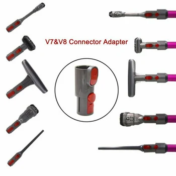 

6pcs/set Vacuum Cleaner Accessories For Dyson V6 To V7 V8 V10 Plastic Kit Hard Brush Mattress Tool Brush 2-in-1 Flat Nozzle Brus