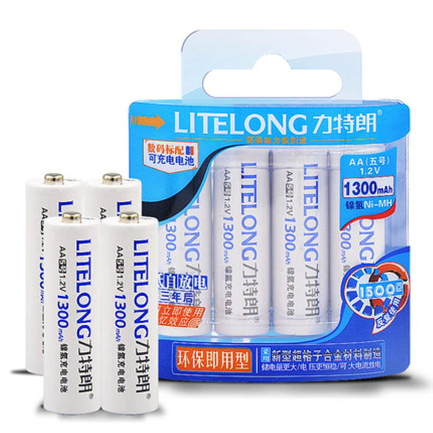 4 шт. перезаряжаемая батарея AA 1300mAh детская игрушечная мышь Ni-MH 1 2 V аккумуляторная