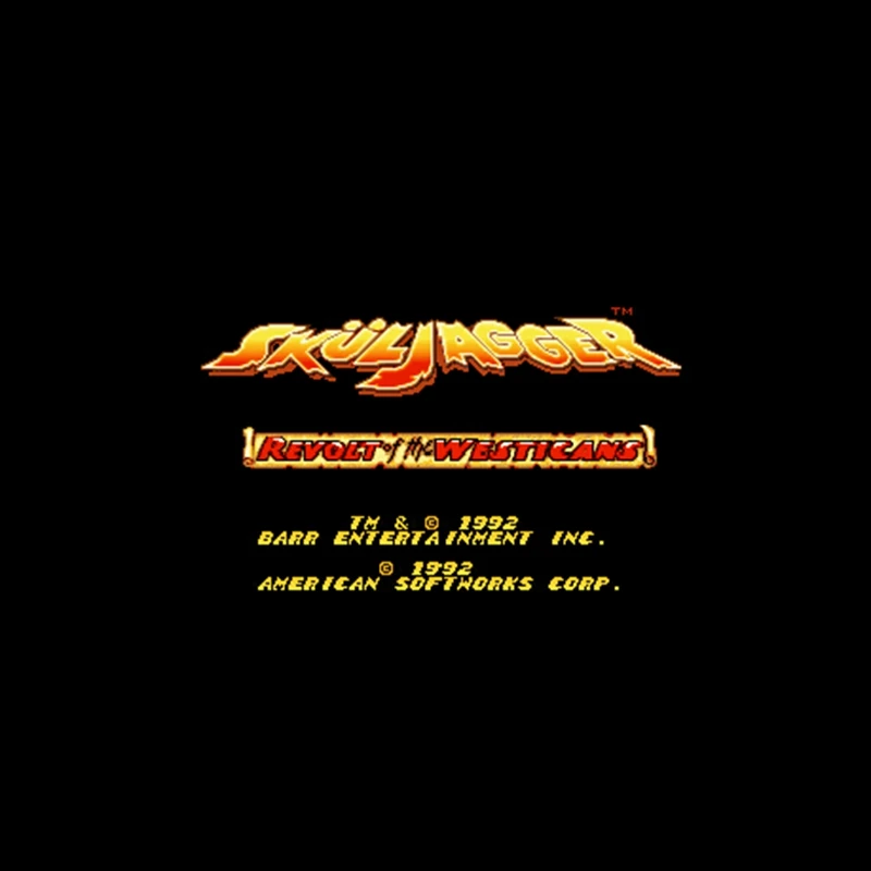 Skuljagger Revolt of the Westicans 16 бит большая серая игровая карта для NTSC игрового игрока