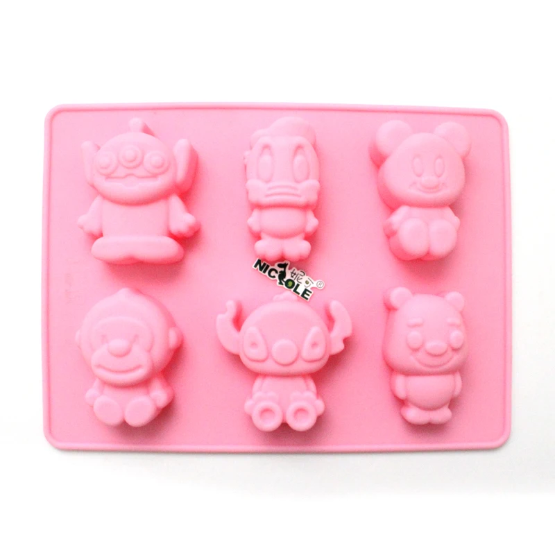 Cartoon Characters Silicone Cake Mold Jelly Pudding Tools Chocolate Gum Candy Forms Handmade
