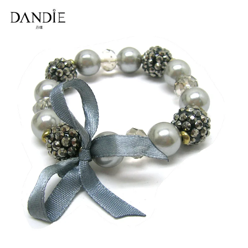 

Dandie Fashion Popular Imitation Pearl Bracelets And Bangles With Bowknot, Handmade Women's Accessory