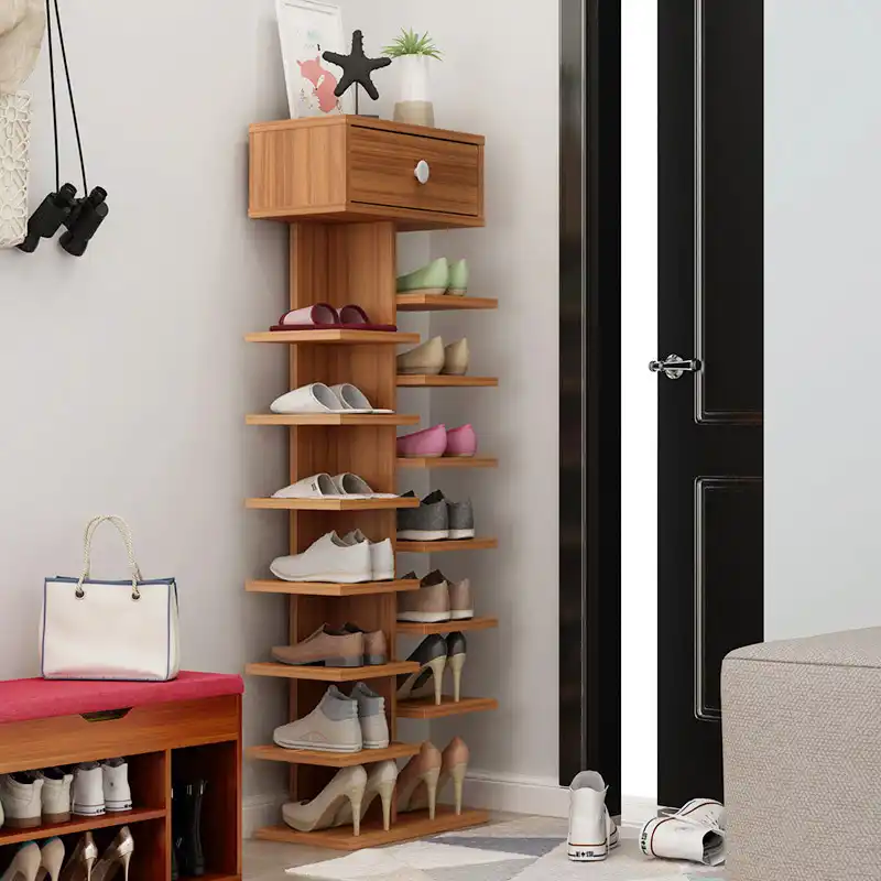 Zapateros dobles scarpiera organizador de madera para el hogar muebles