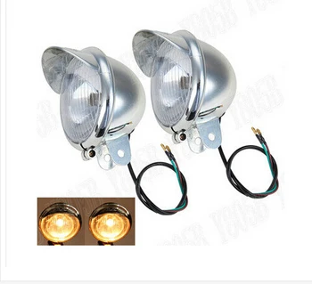 

1 Pair Chrome Spot Light Fog Light Visor For Motorcycle Street Bike Dual Sport Bike Chopper Custom Cruisers Motorcycle