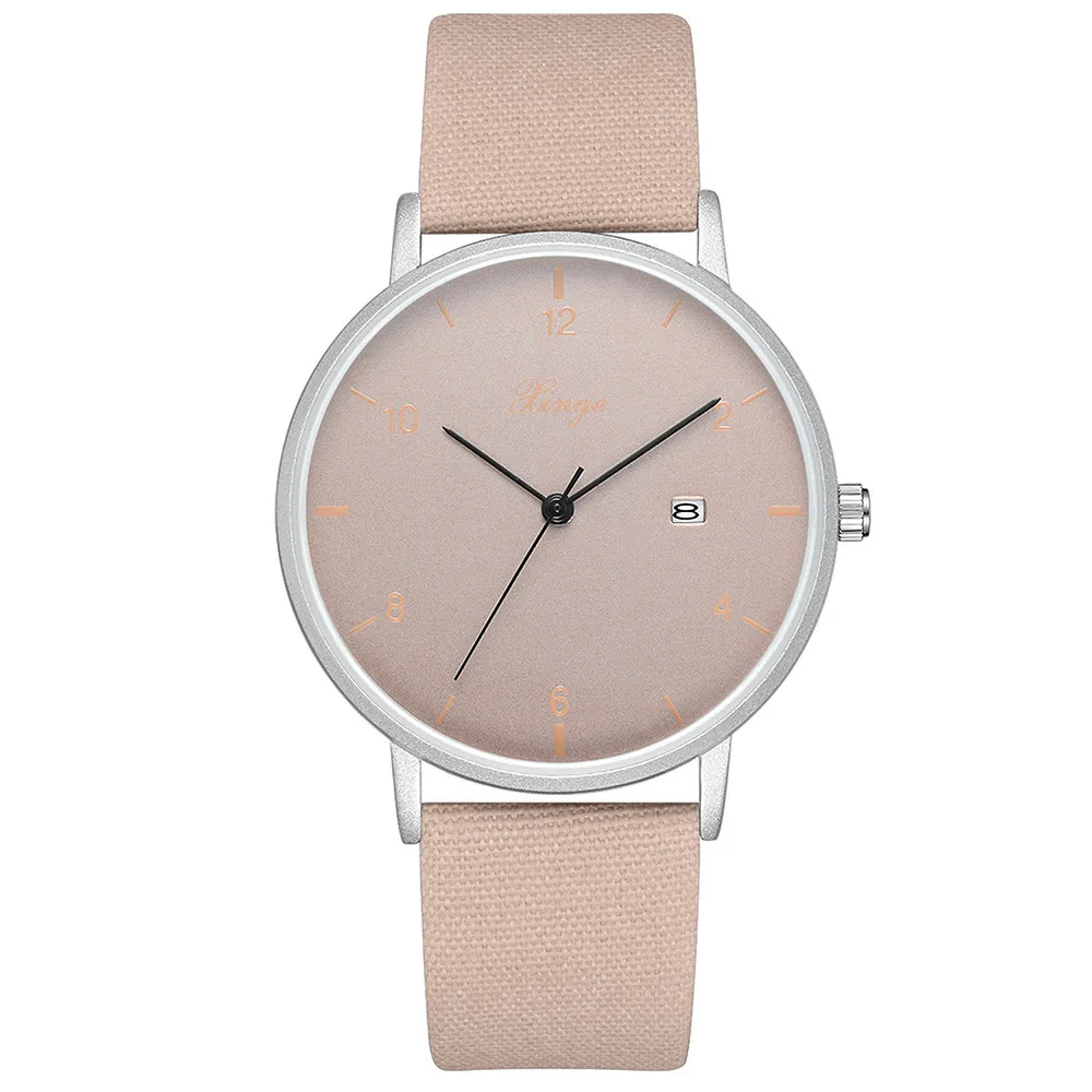 

1PCS Men's Leather Watch Simple Digital & Calendar Dial Alloy Leather Casual Wrist Watch mens watches top brand luxury A70