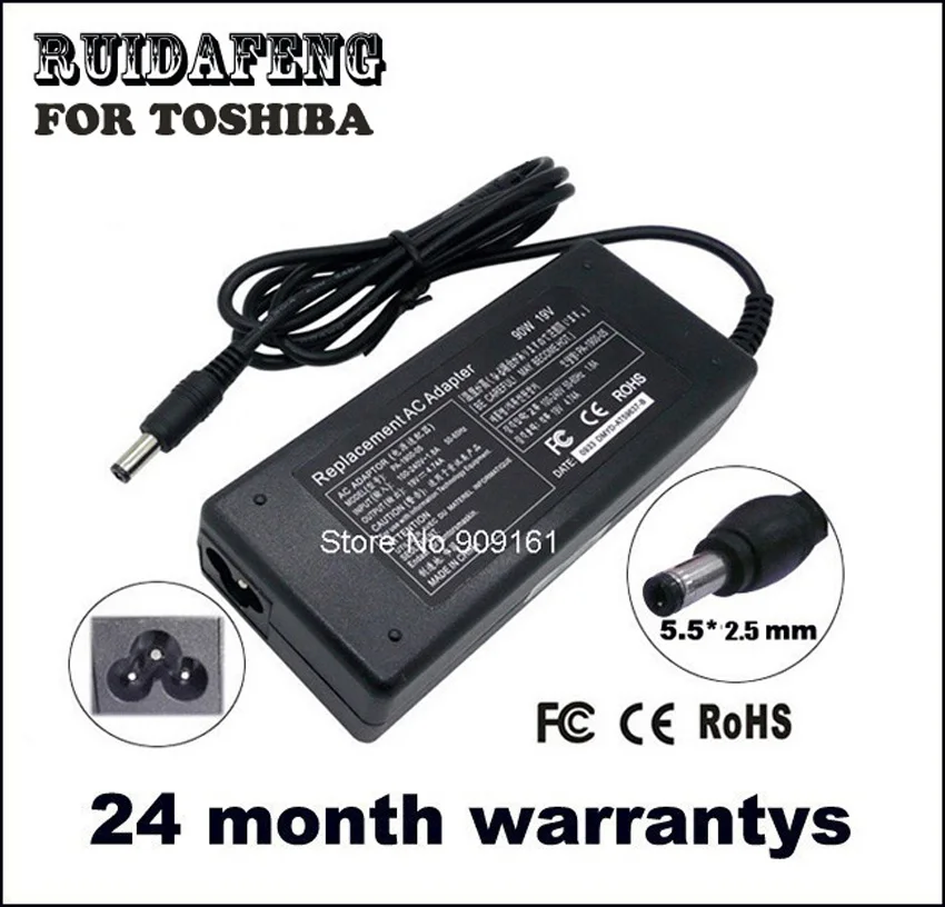 

19V 4.74A FOR TOSHIBA PA-1900-05QA SATELLITE A300 L400 C660 L300 A100 Laptop Charger Adapter