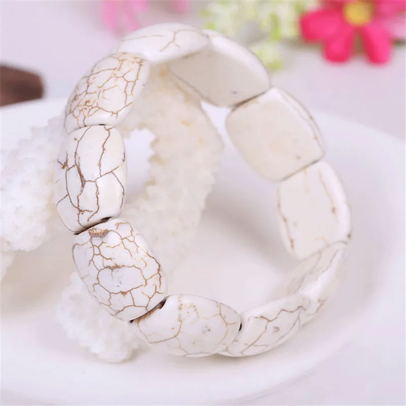 

Natural Stone Bracelets For Women Boho Summer Bracelet Woman Hand Made Stone Bracelete Feminino Boheme Jewelry Party Gift
