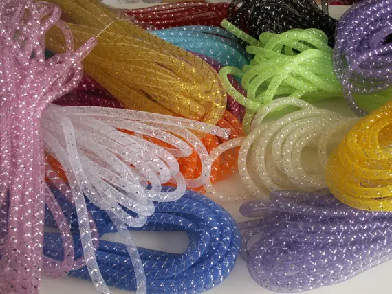 120 ярдов трубчатый Крин-3/"-Cyberlox Фолс-готический-Косплей-костюмы-банты для волос-Крин Банты-аксессуары для волос-чародей