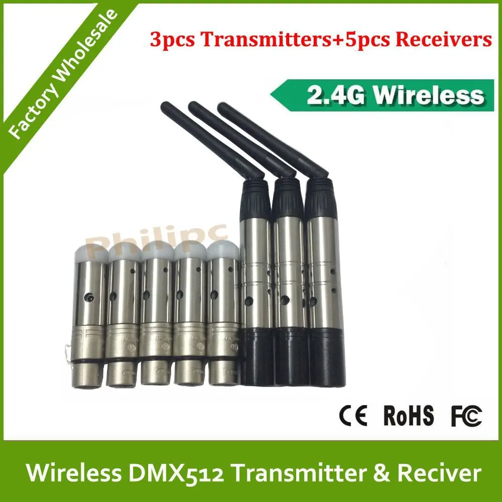 DHL/fedex Бесплатная доставка! Новейший 3PIN 2 4G беспроводной dmx512 контроллер приемник LED