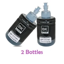 2 бутылки пигментные чернила для заправки T7741 7741 140 мл для Epson рабочей силы M100 M101 M105 M200 M201dw M205 для Epson чернильных картриджей