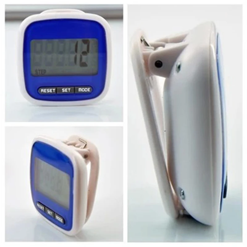 New LCD Belt Clip Pedometer Walking Steps Count KM Distance Calculation Counter Digital Pedometers Fitness Equipment Counter