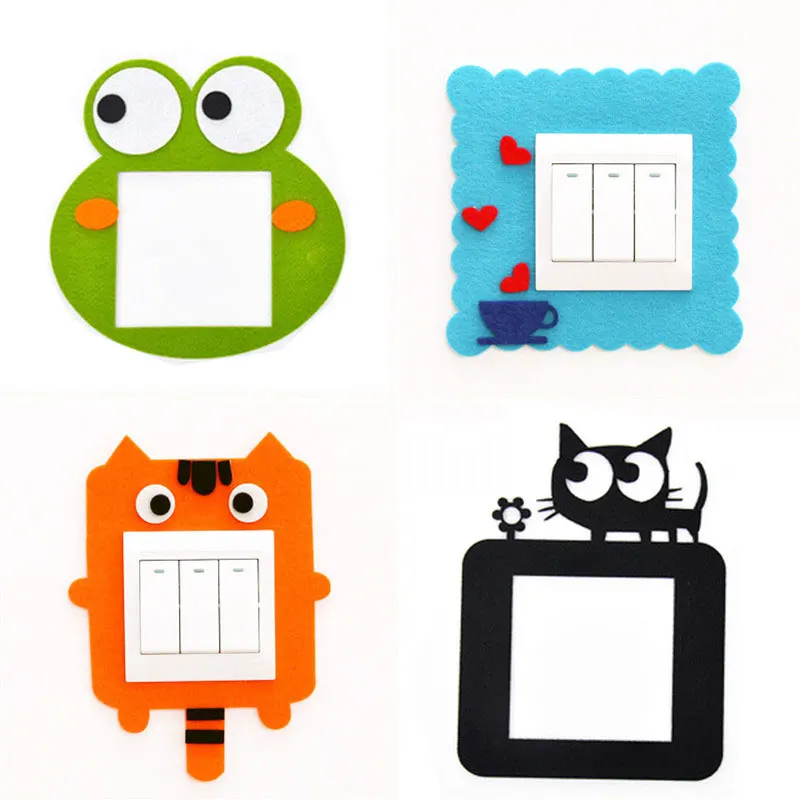

Cute Cartoon Animal Nursery Kids Bedroom Switch Panel Stickers Removable Wall Decals Mural Home Decor Art