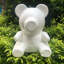 Розовый медведь подготовки DIY пены заготовки Форма материал плюшевый медведь 20 см 35 см эмбрион Искусственные цветы из пены ремесла плесень