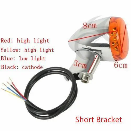 Мотоцикл задний Янтарный светодиодный индикаторы поворота кронштейн указать свет для Harley Sportster XL 883 1200 1992- хром черный