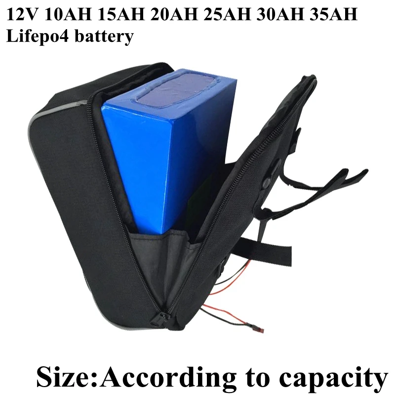 

12V Lifepo4 with Bag 12V 35Ah 10Ah 15Ah 20Ah 30Ah 12.8V Lifepo4 Battery BMS for 350W Golf Trolly Light Inverter RV + Charger