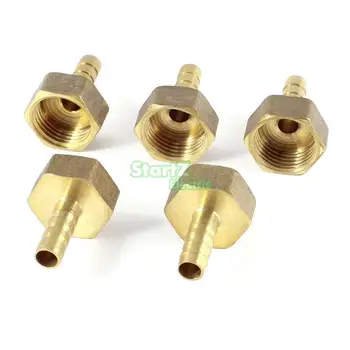

5 Pcs 1/2'' Female to 6mm Hose Barb Air Water Piping Tube Quick Coupler Fitting