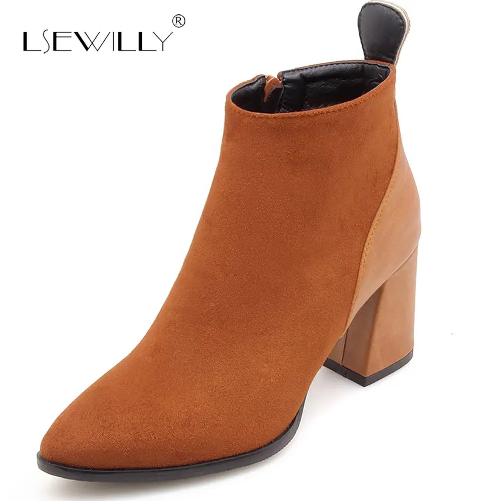 

Lsewilly Fashion women ankle boots winter sexy women boots high heels back zipper platform autumn Women boots botas mujer S666