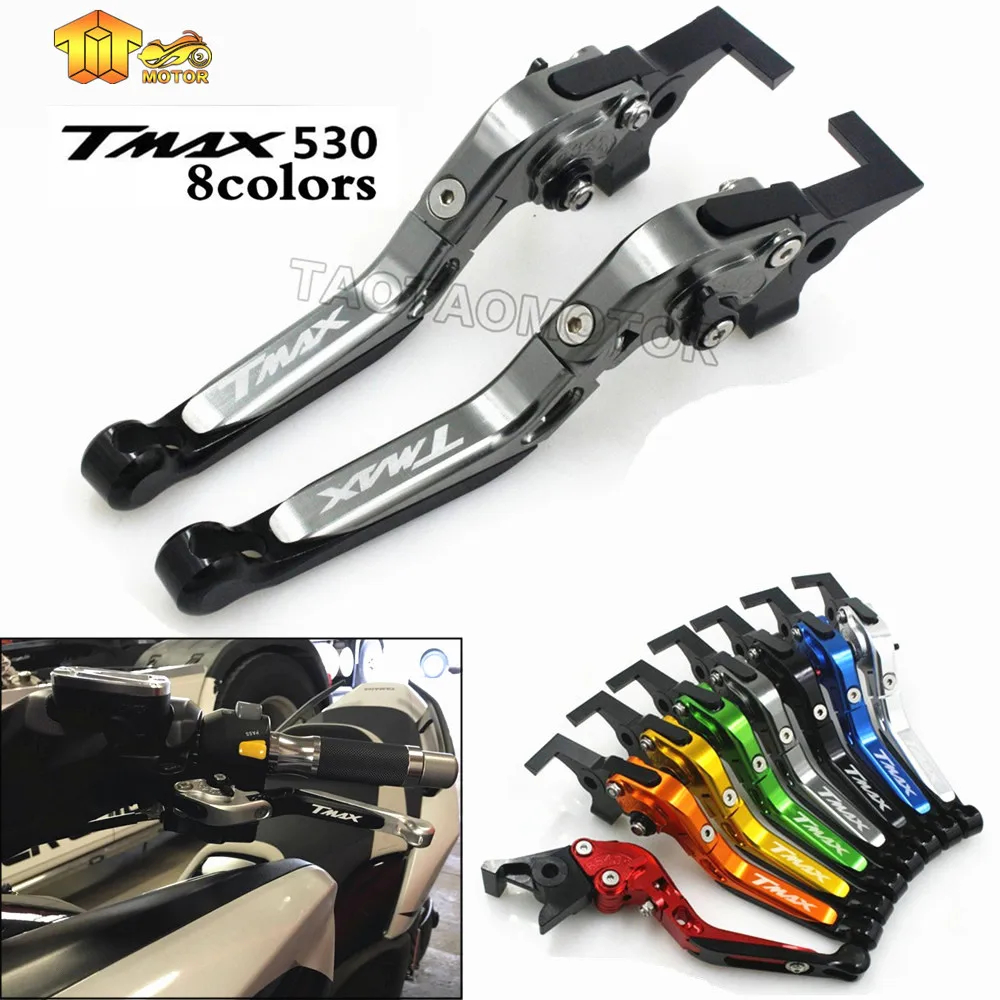 

CK CATTLE KING Motorcycle Accessories CNC Folding&Extending Brake Clutch Levers FOR YAMAHA TMAX 530 TMAX530 T-MAX530 TMAX 2008