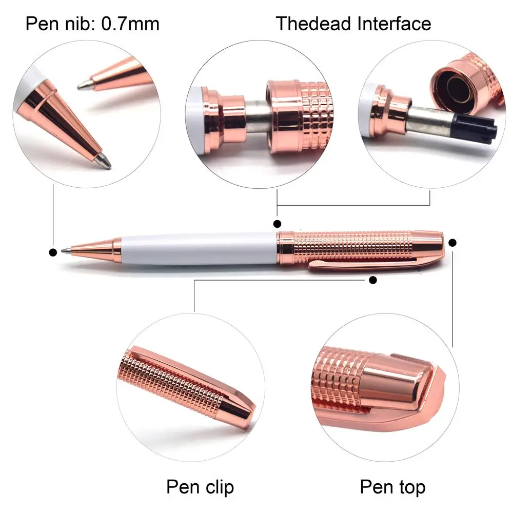 CCCAGYA C032 Новое поступление Розовое золото Цвет вращающаяся медная Шариковая ручка Высокое качество подарочная ручка в деловом стиле офисные и школьные принадлежности