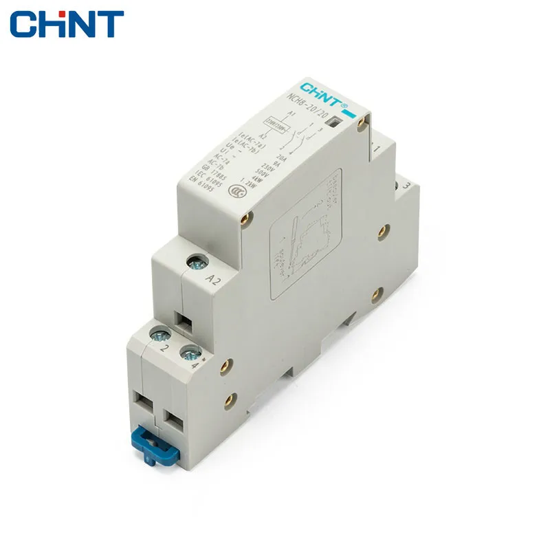 CHINT Household Small sized Single phase Communication Contactor 220V Guide Type NCH8 20/20 Two Normally Open 2P 20A|contactor 220v|220v