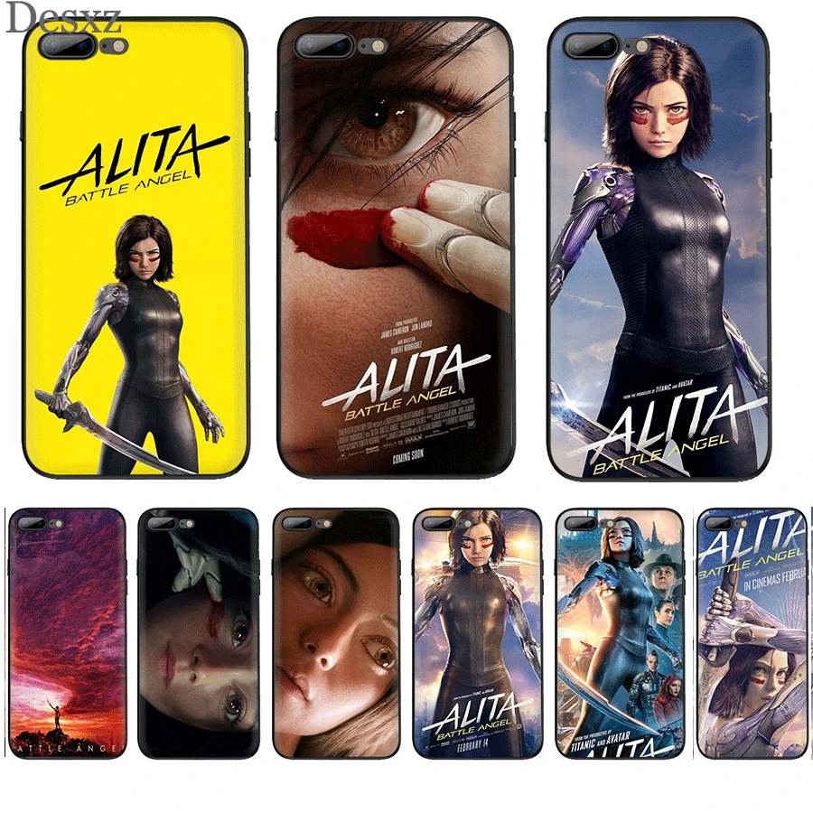 

Desxz ALITA Phone Case TPU for iPhone 11 Pro X XS Max XR iPhone 6 6s 7 8 5s SE Cover Protection