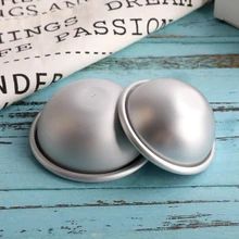 5,5*2,5 см мини алюминиевый сплав мелкий полукруг Бомба для ванны DIY инструмент для СПА Аксессуары 1 шт. металлический шар для соли 3D форма сферы