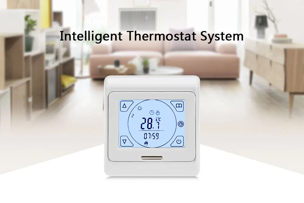 Touch-screen Digital ThermometerThermostat Weather Station for Warm Floor,Electric Heating System Temperature Controller