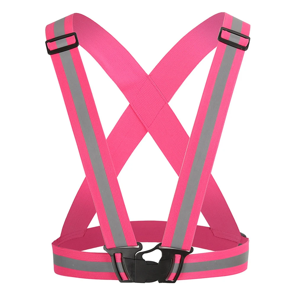 

High Elastic Traffic Night Work Security Running Cycling Safety Reflective Vest Visibility Adjustable Strap Protective Device