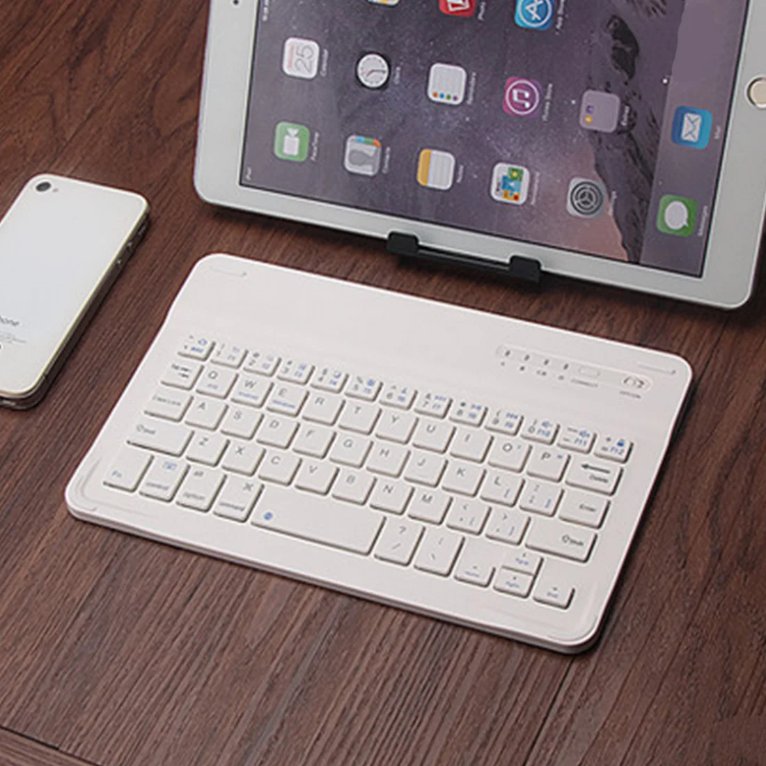 NOYOKERE Brand New Ultra Slim Multimedia Aluminum Wireless Bluetooth Keyboard For IOS Android
