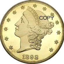 20 долларов США голова свободы двойной Орел с девизом TWENTY dollar 1876 1876 CC 1876 S латунные металлические копии монет